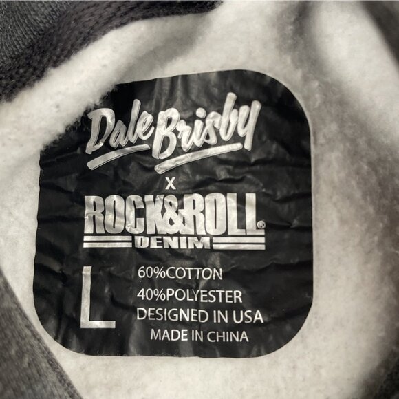 Dale Brisby Rock & Roll Denim Hoodie Youth L It’s Rodeo Time Black Camo - Picture 6 of 8